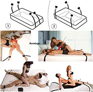 Kit Bondage Fetish Arnés Premium de Cuero Vegano y cinta con pasadores para cama - Image 5