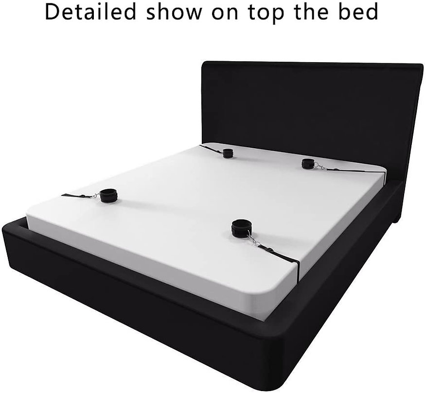 Kit Bondage Fetish Arnés Premium de Cuero Vegano y cinta con pasadores para cama - Image 6