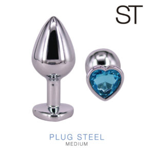 Plug Perla Corazon Celeste Mediano